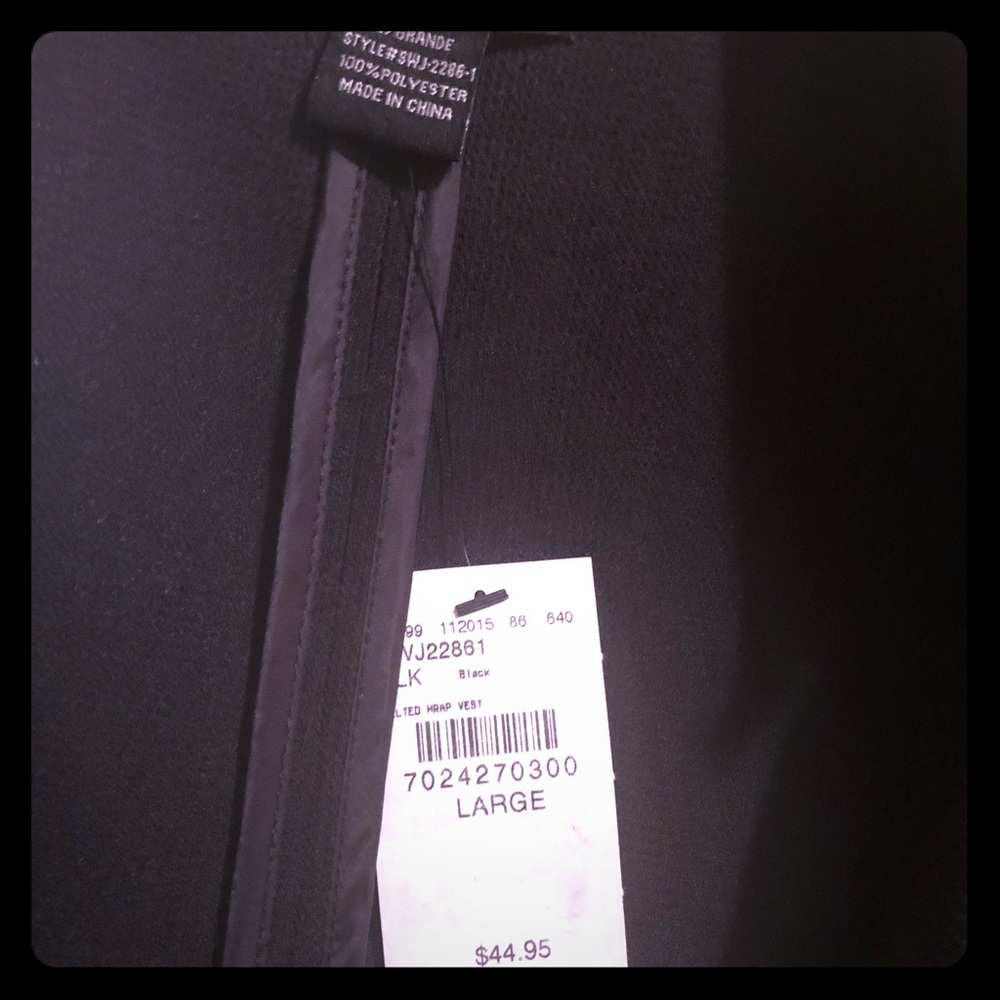 Black duster vest